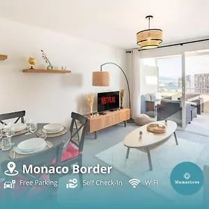  Appartement 5mn Monaco - Terrasse Vue - Parking - Be